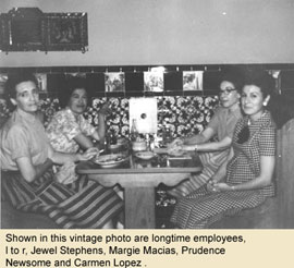 Shown in this vintage photo are longtime employees